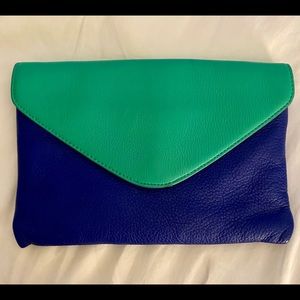JCREW Two Tone Leather Clutch
